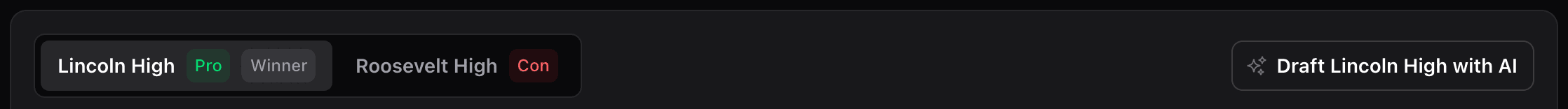 The team tabs, with the Draft button named for the team you are on