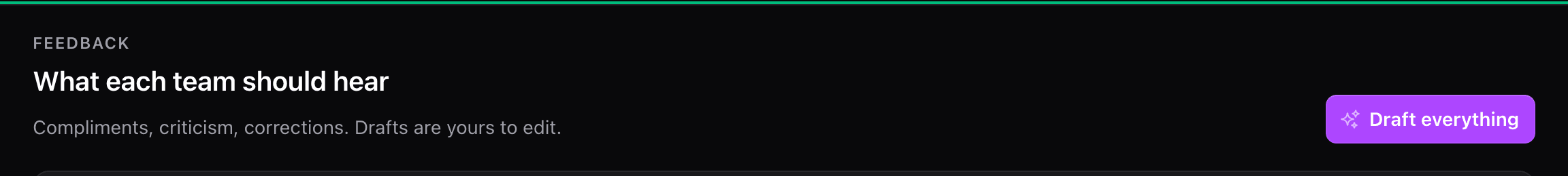 The Draft everything button