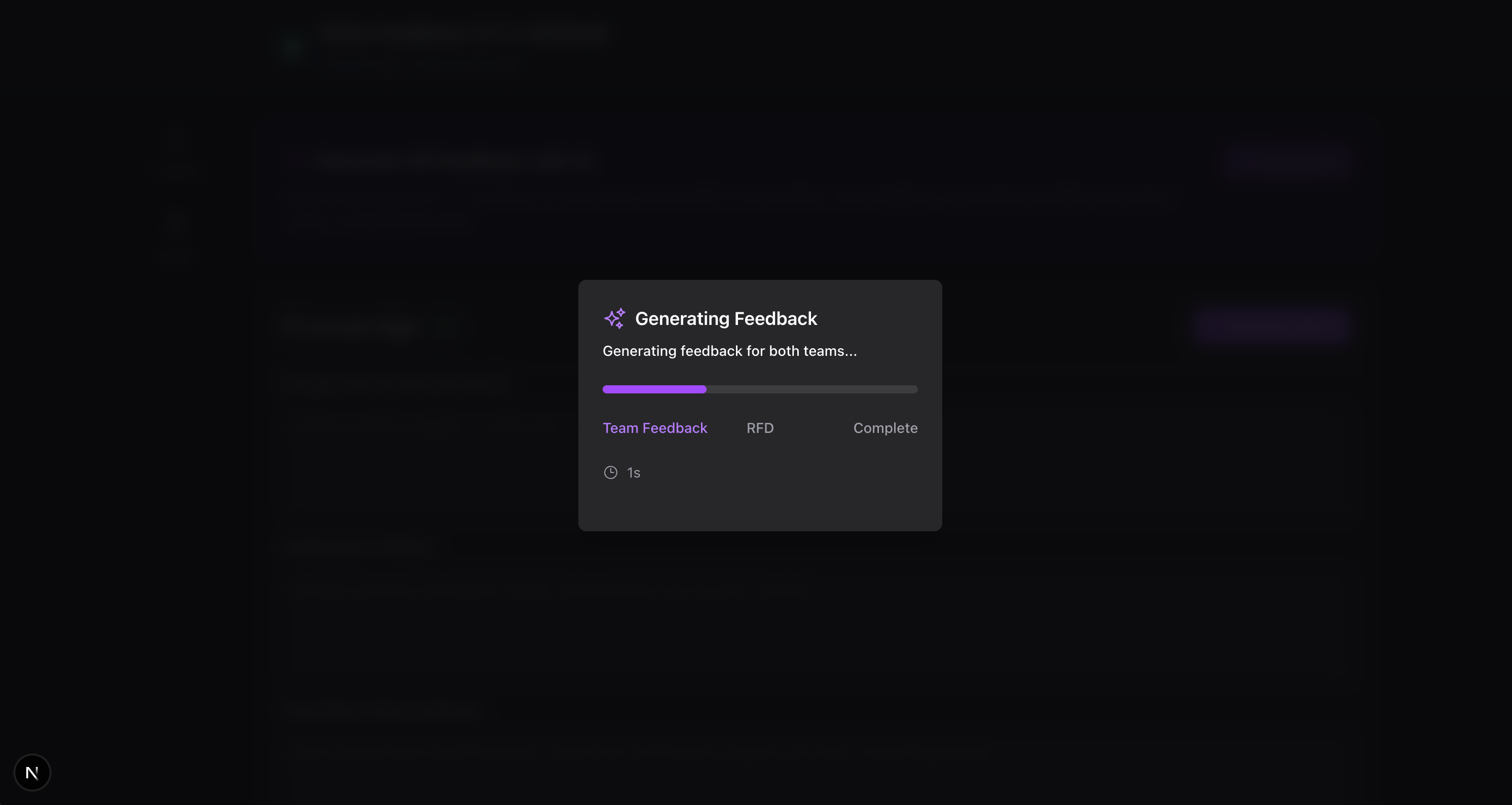 Generate AI feedback button